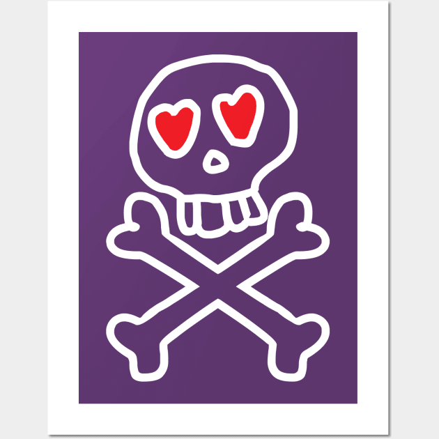 Love Skull Wall Art by SinisterThreads